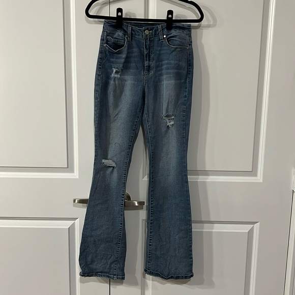 Lightly worn Blue Spice size 5 high waist boot cut jeans - Picture 1 of 9